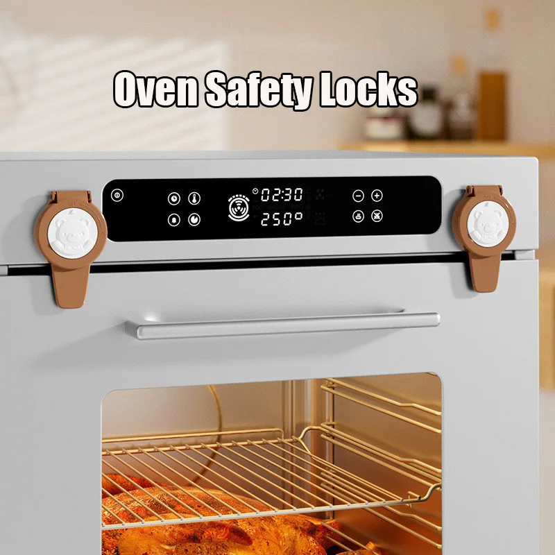 

3pcs Child Proofing Oven Microwave Lock Cartoon Home Appliances Baby Safety Locks Prevents Accidental Opening