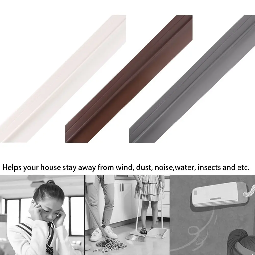 Useful Portable Dust proof Bathroom Guard Stopper Door Bottom Sealing Strips Water Baffle Glass Door Weatherstrip Window Seal