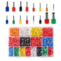 2120PCS Wire Ferrules Terminals Kit, Crimping Kit Assortment Ferrule Wire Crimp Pin Connector Wire Ends Terminals AWG 22-10