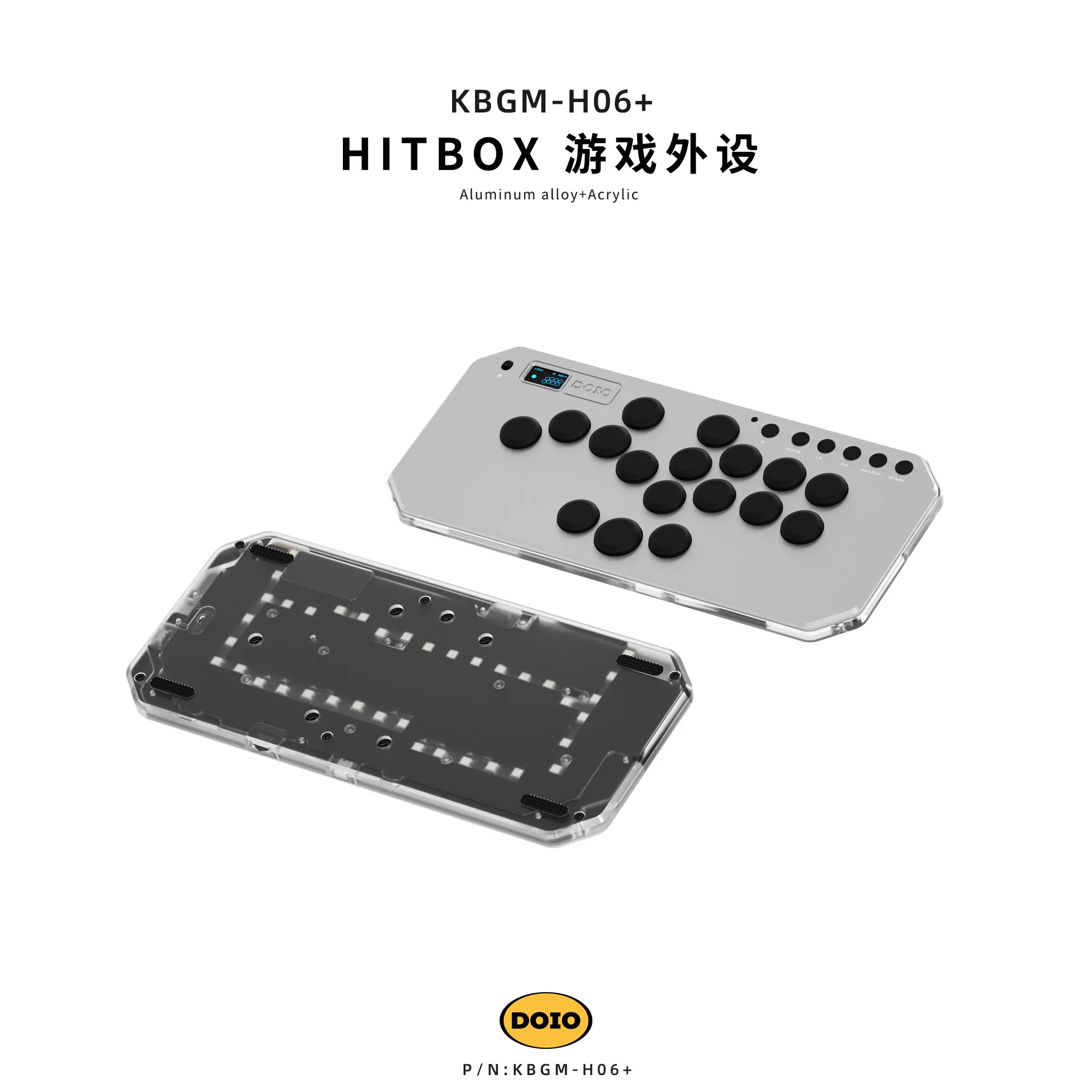 DOIO KBGM-H06+ Mechanical Keyboard Wired HITBOX Portable for
