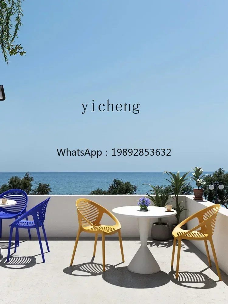 A1Lawn Chair Modern Minimalist Negotiation Swimming Pool Stacked Courtyard Outdoor Plastic Chair