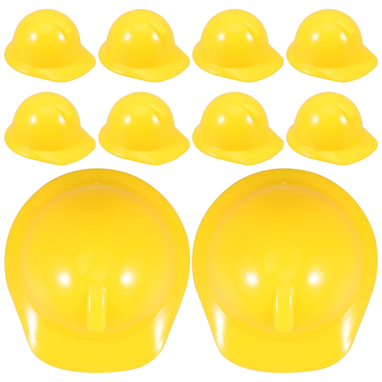 

10 Pcs Mini Construction Hat Toy Dolls Hats Hard Pink Miniature Baby Toys Safety Decor Small Chickens Helmets For Party Child