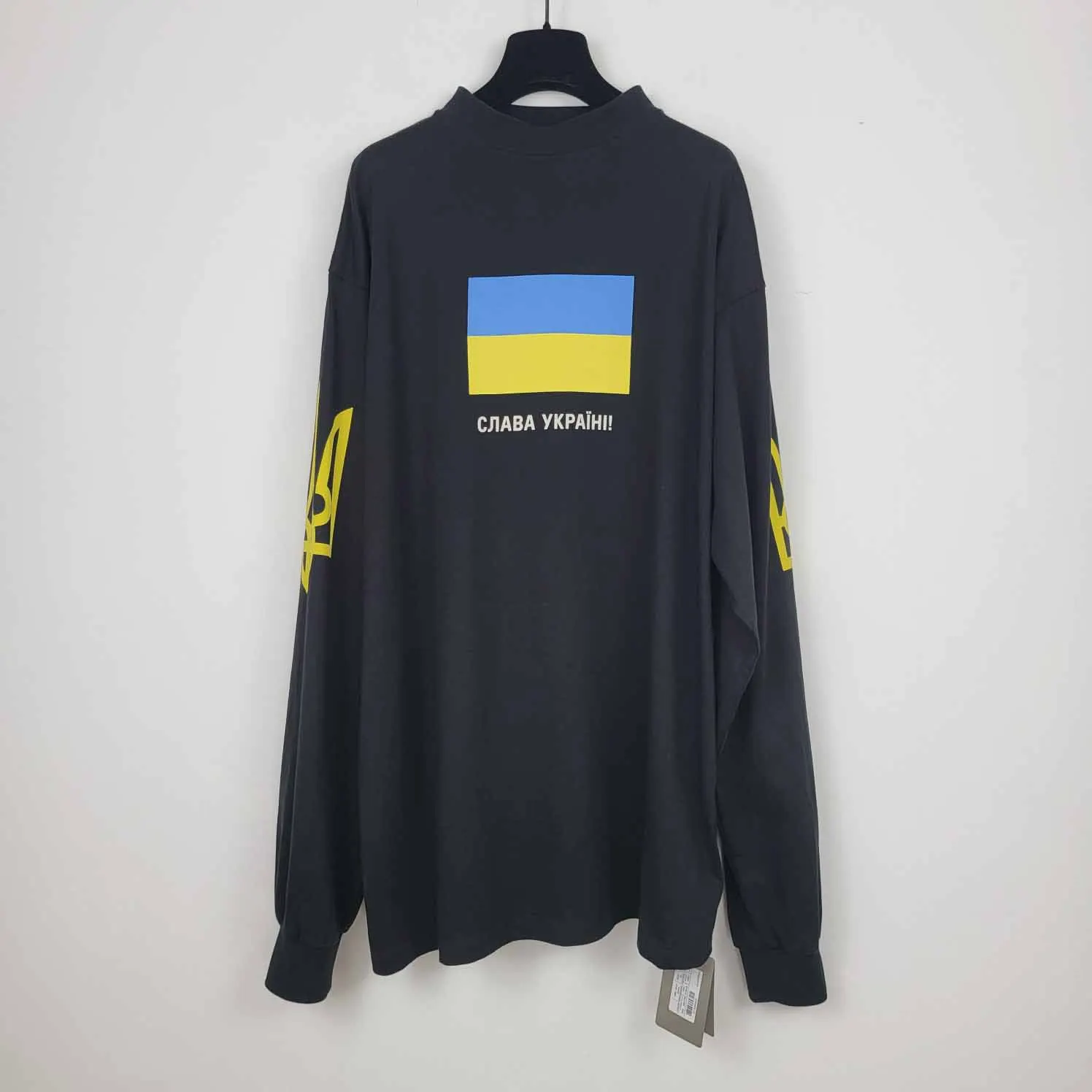 

Luxury City Limited Commemorative Edition 1:1 Help Ukraine Flag Printed Women Men Long Sleeve T shirts tees Oversized