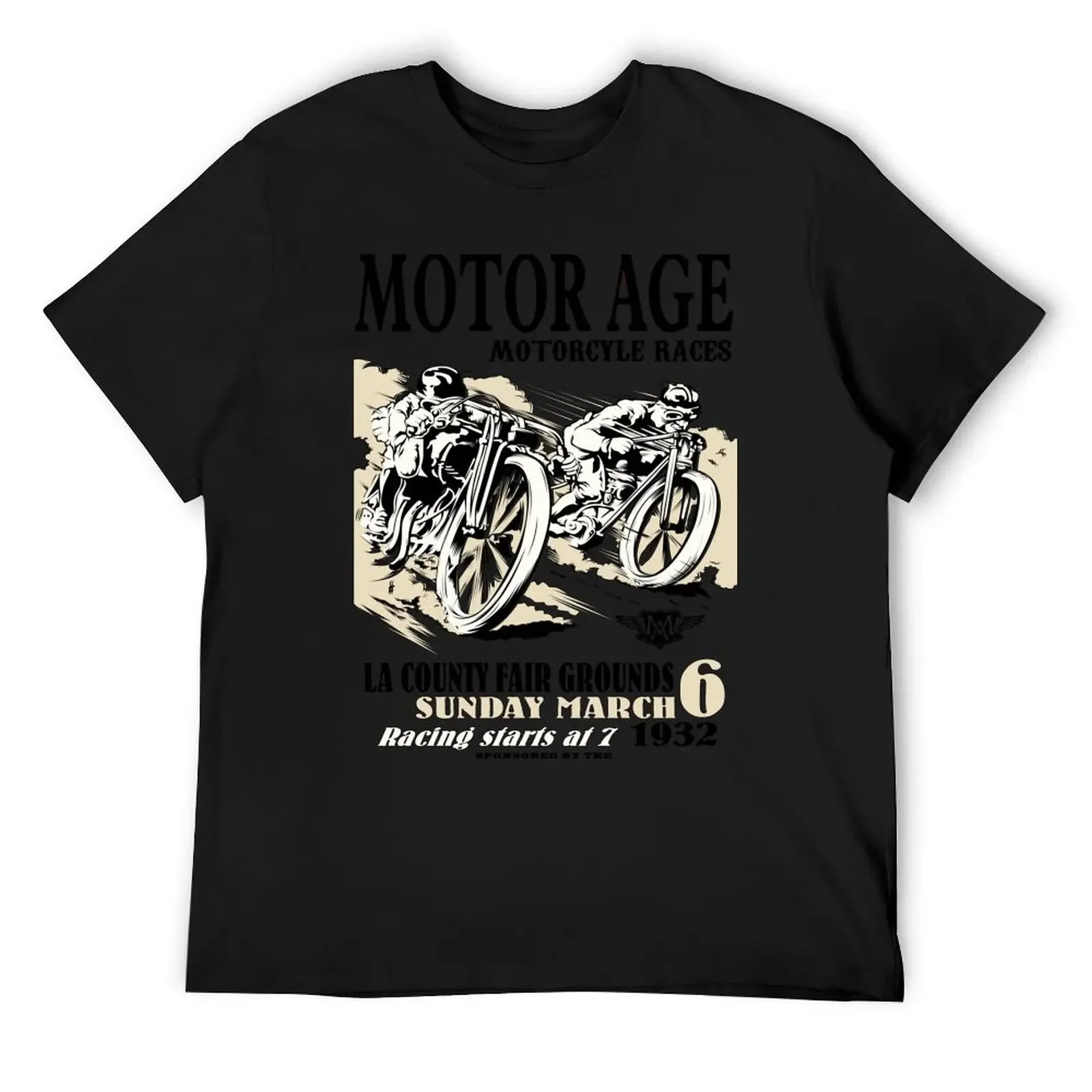 Motor Age LA Race Day T-Shirt blanks quick drying oversized vintage mens graphic t-shirts