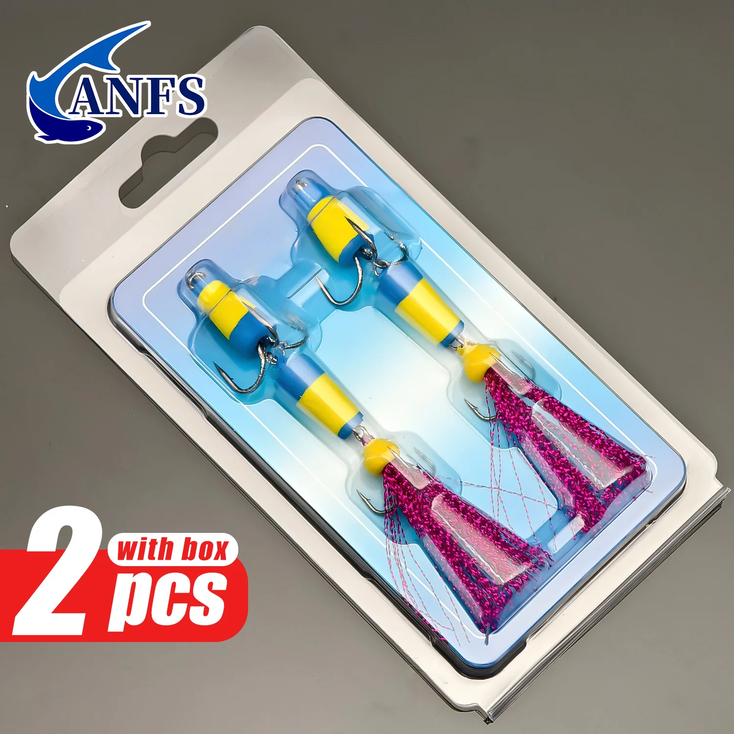 ANFS 2 Stück Catfish Float Rigs – Rasselschnur mit Doppelhaken, EVA-Schaumkorken, ideal zum Karpfenangeln