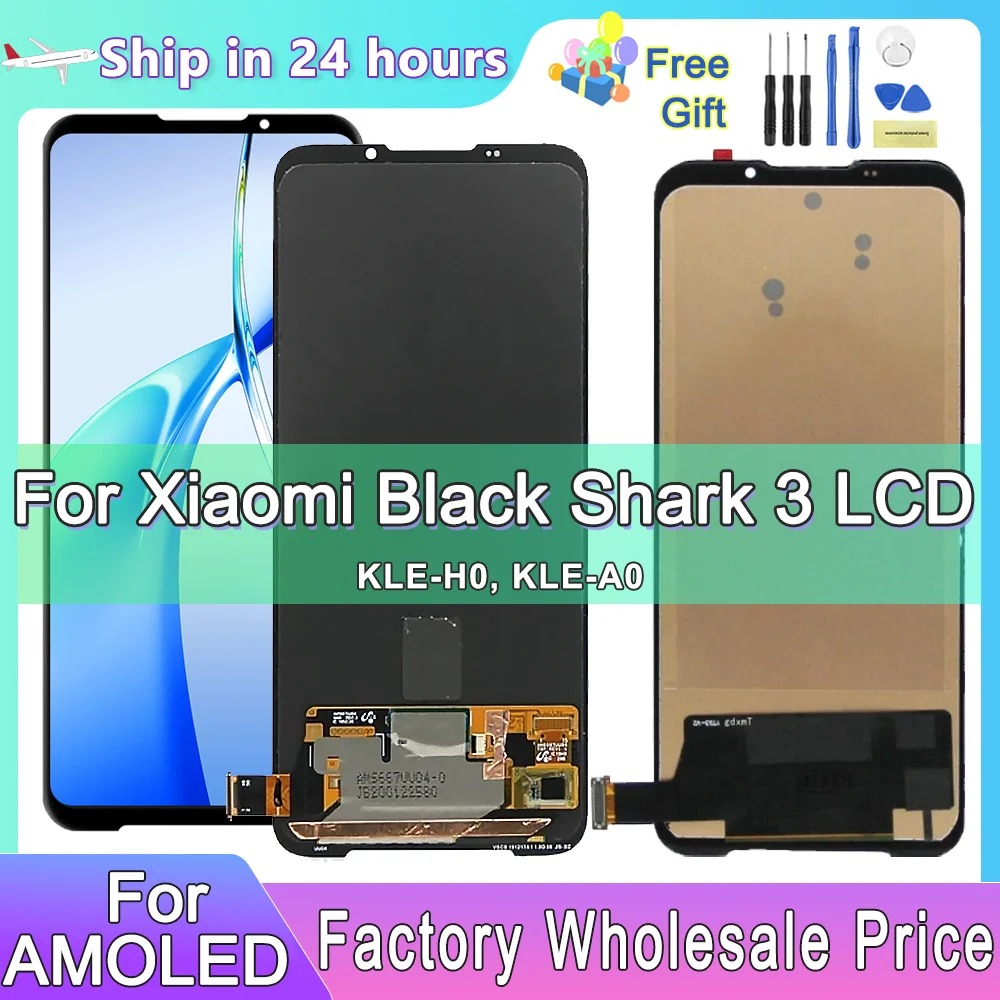 

AMOLED for Xiaomi Black Shark 3 LCD Display Touch Screen Digitizer Assembly Replacmenet for BlackShark 3 KLE-H0 KLE-A0 Screen