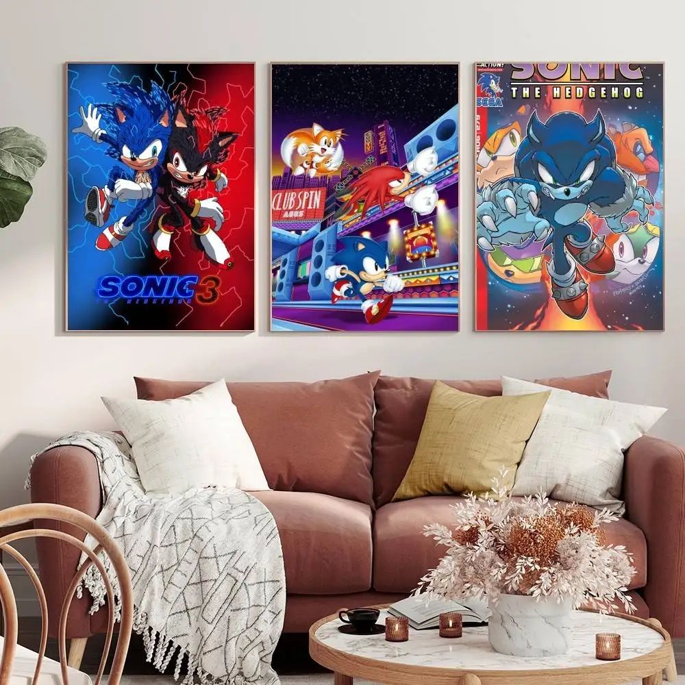 Anime T-SuperS-D-sonicS-T Poster Canvas Painting For Living Room Home Decor Poster Fans Gifts-unframed Poster Waterproof Wall A