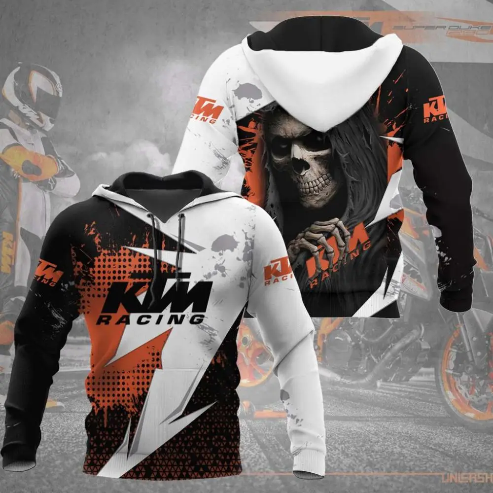 

3D Мужская толстовка с длинными рукавами KTM Мотоциклетная спортивная толстовка для верховой езды Детская повседневная рубашка для взрослых для любителей мотоциклов