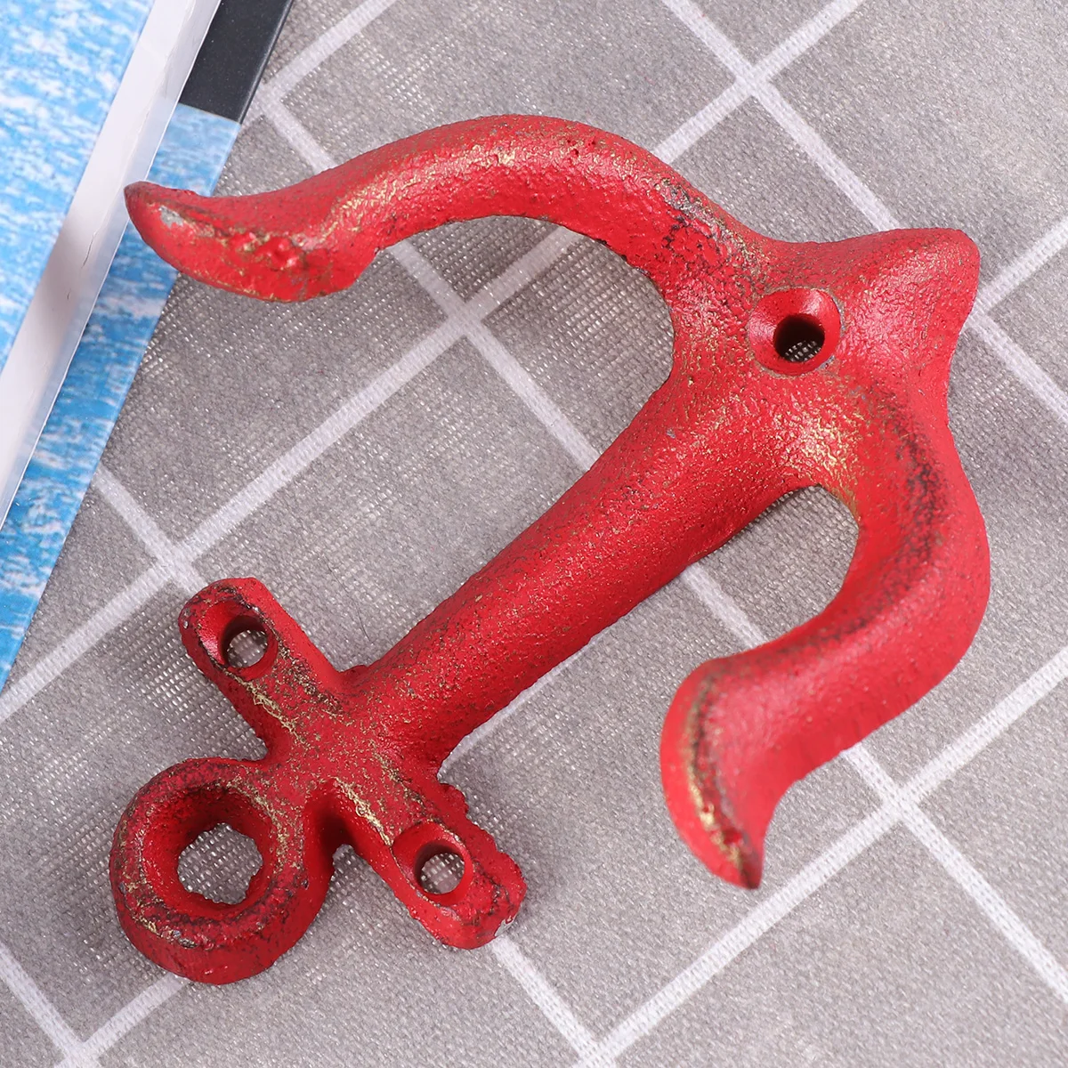 

Vintage Iron Anchor Shape Wall Pendant Nautical Decor Mediterranean Bedroom Ornament Pendant Decorative Anchor Small Gift 1pc