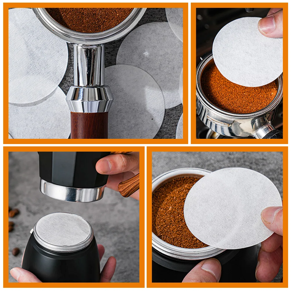 

100 Pcs Universal Round Powder Bowl Filter Paper Coffee Filters Pads for Machine