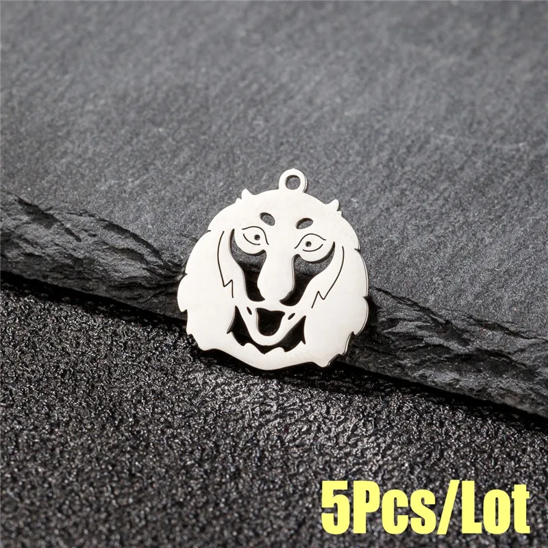 5pc/lot French Bulldog Charms Stainless Steel Animal Pets DIY Pendant Jewelry Bijoux Necklace Bracelet Dog Paw Charme Accessorie