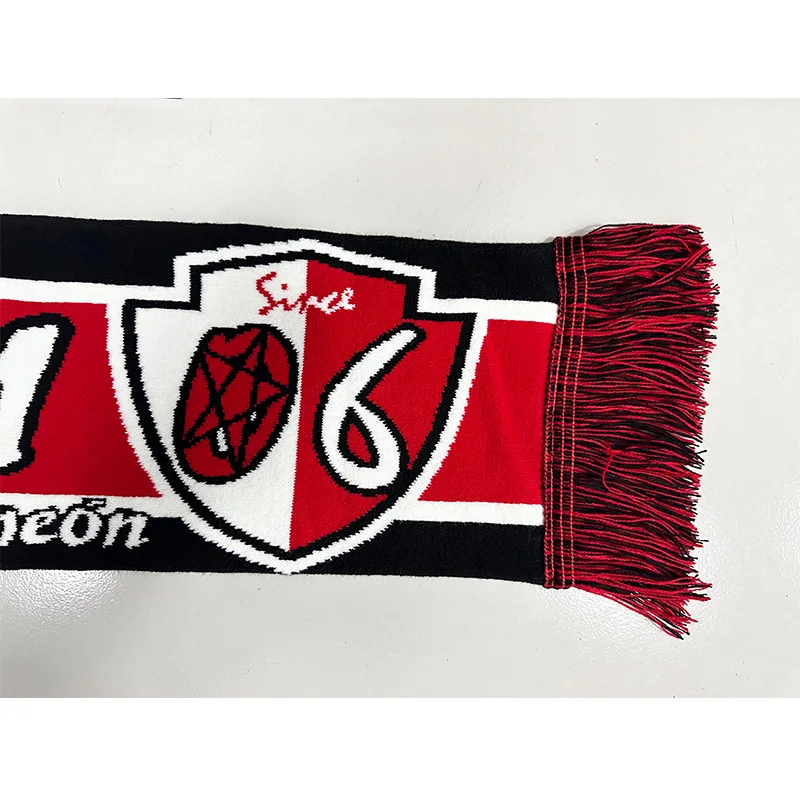 145*18 cm Size Siempre Paloma Vamos Atleti Scarf Elastic Scarf for Fans Double-faced Knitted SP01