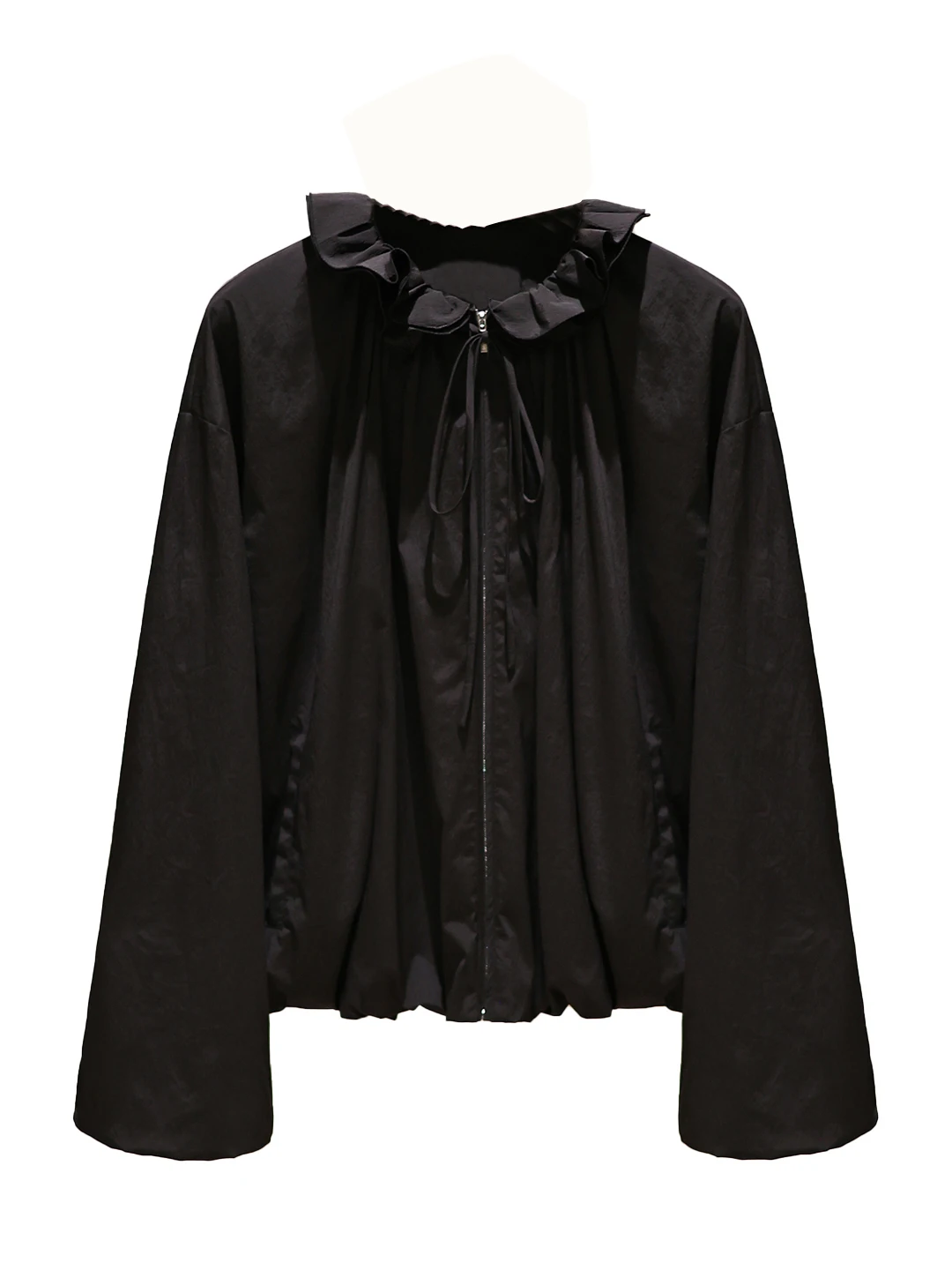 معطف بتصميم عقدة بحاشية غير متماثلة من Bla، ملابس خارجية كورية لربيع وخريف وصلت حديثًا للنساء