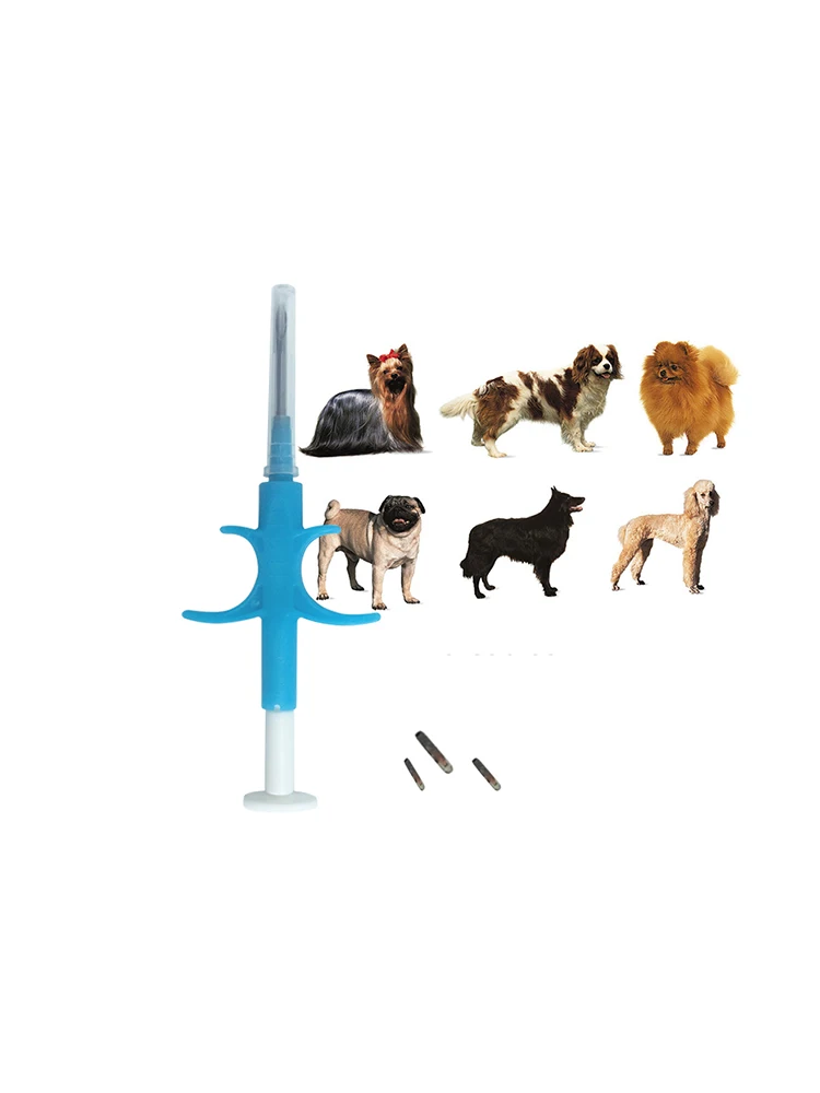 ペット,犬,猫,動物,家畜,馬のためのシリンジ付きマイクロチップ,100x7mm,1.25x8mm,1.4x12mm,2.12ユニット