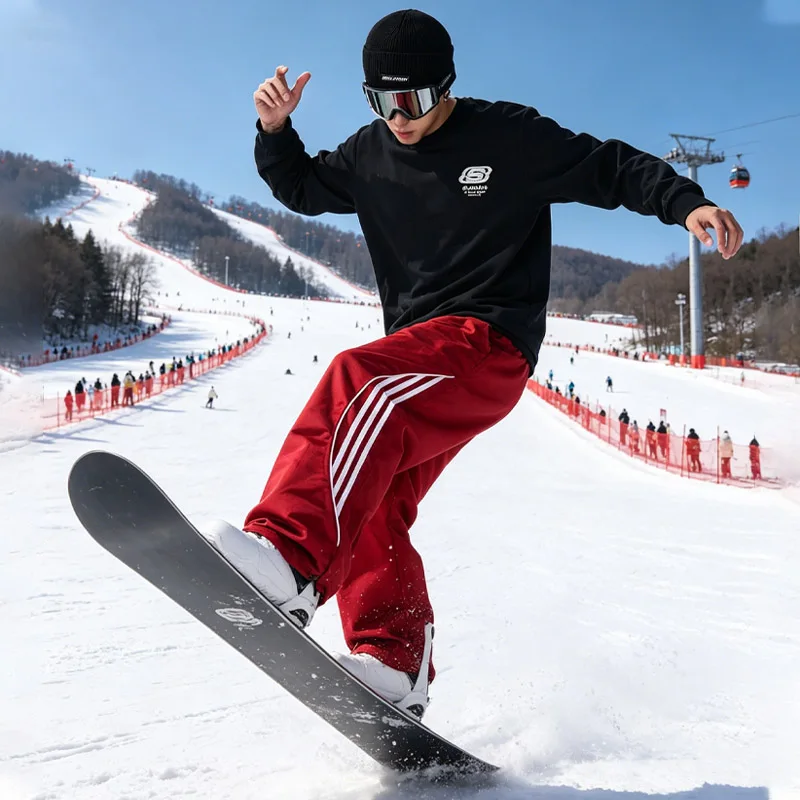 New Loose Snowboard Ski Pant Men Women Winter Outdoor Sport Waterproof Windproof Snow Trousers Wear Resistant Breathable Clothes