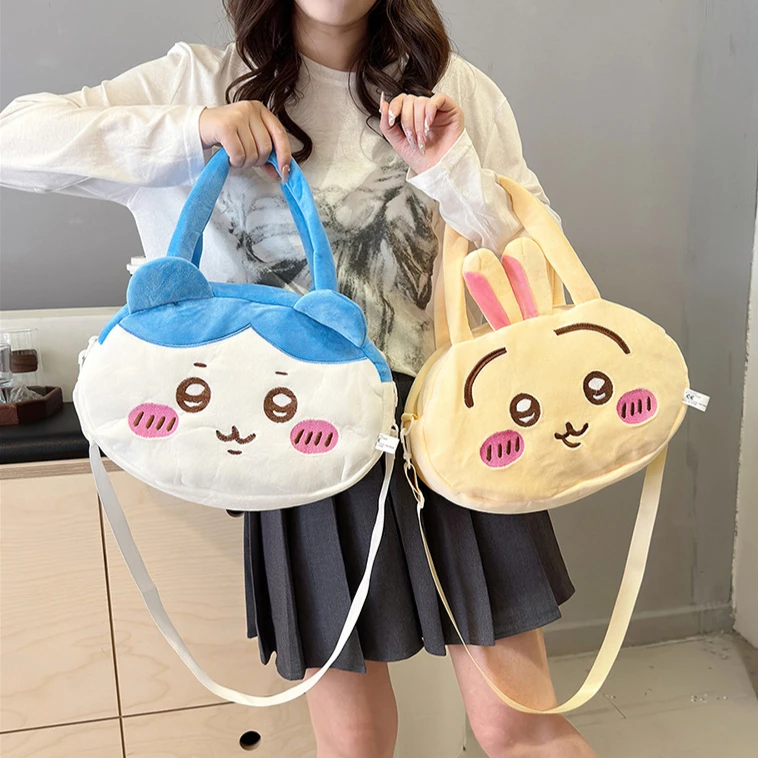 

Chiikawas плюшевая сумка милая Usagi Hachiware сумка через плечо для девочек большая вместительная сумка через плечо модные портативные сумки для хранения подарок