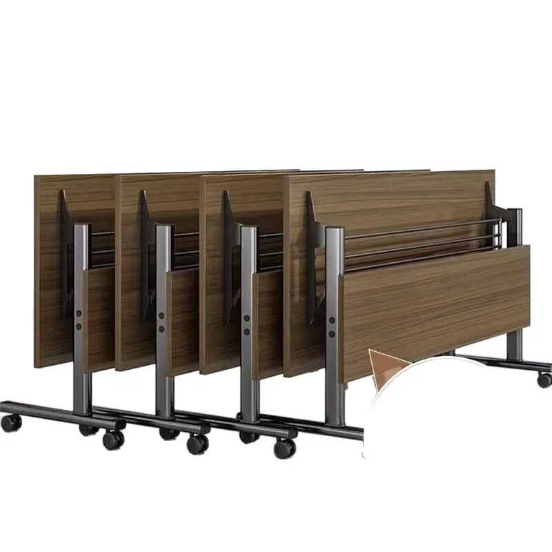 Folding Movable Splicing Training Table with Simple Pulley Design Multi-Functional Desk and Chair Combination for Classroom Use