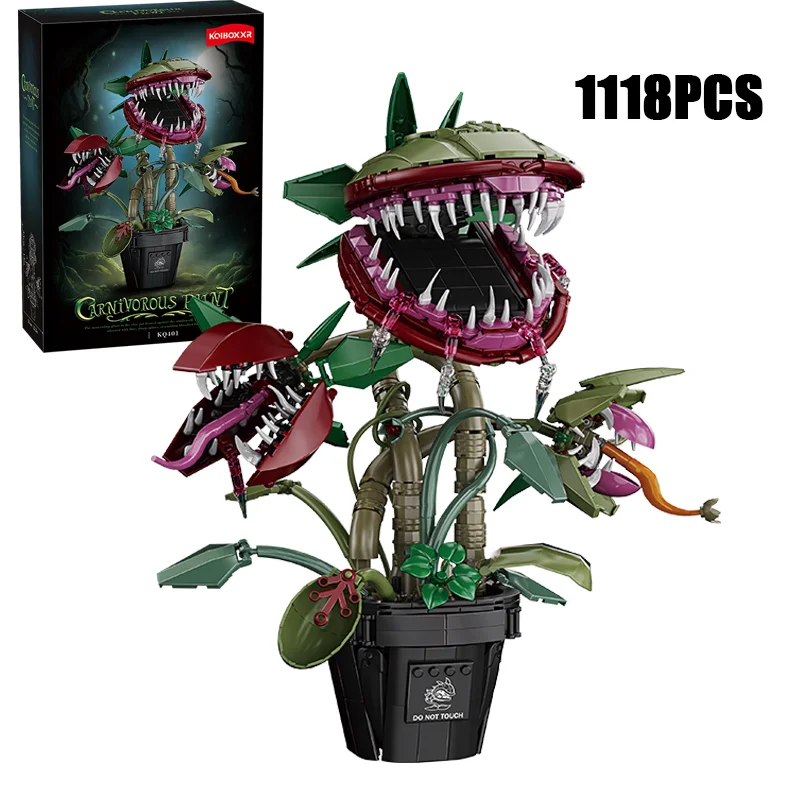 

1118 деталей: Креативный конструктор «Мясоядное растение» (модель цветка, поедающего людей) — развивающая игрушка-подарок для детей