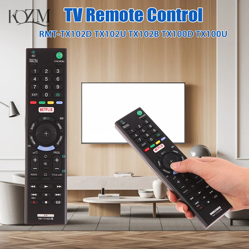 Smart TV Remote Control Replacement For RMT-TX102D TX102U TX102B TX100D TX100U With Netflix Buttons