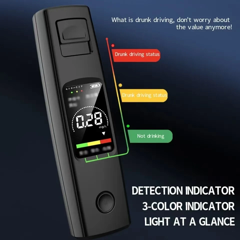 Alcohol Tester Professional High Sensitivity Breathalyzer Non-Contact Alcoholometer Type-C Charging Portable Breathalyzer image 5