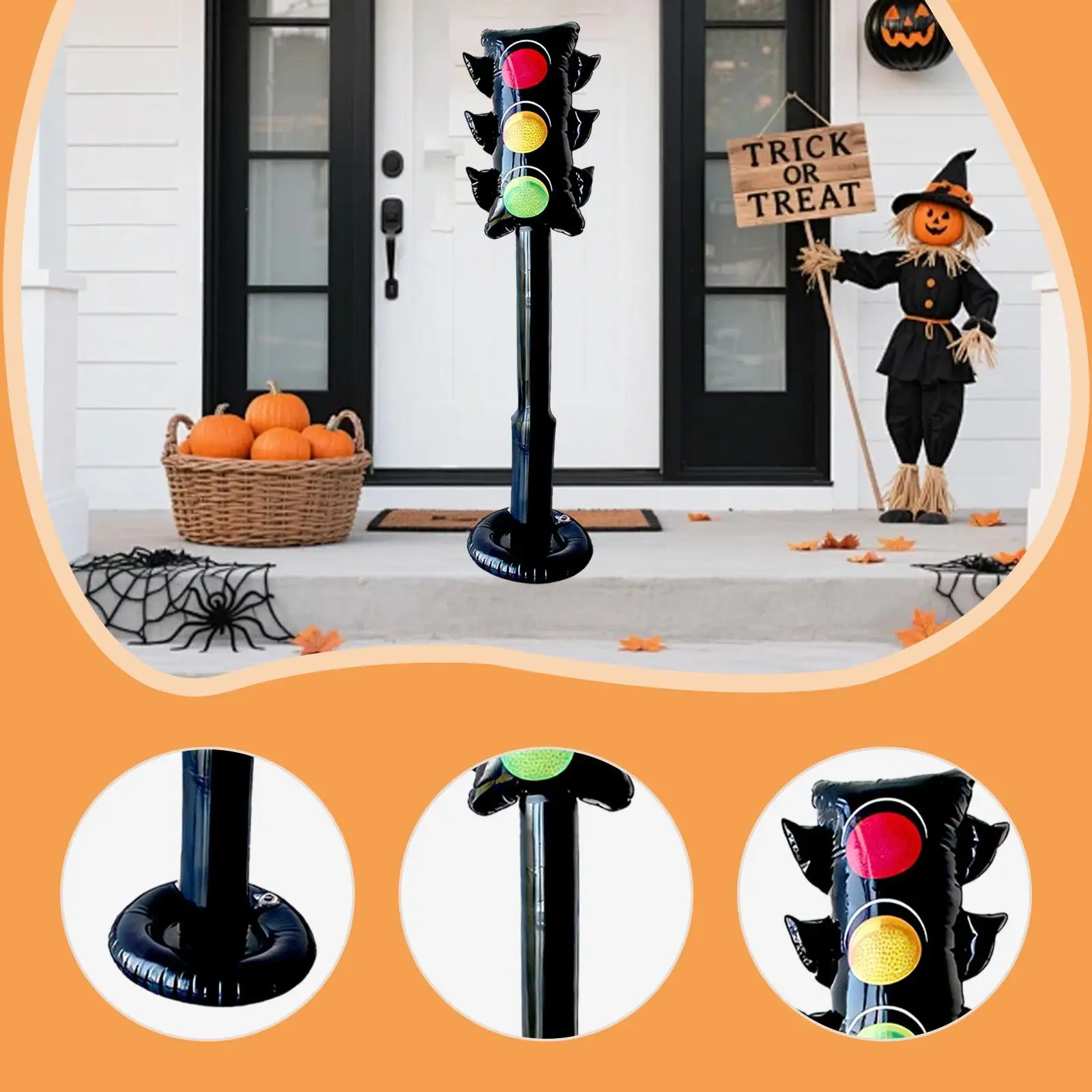 Inflatable PVC Traffic Light Traffic Light Balloon Home Quick Installation Pretend Play Simulation PVC Inflatable