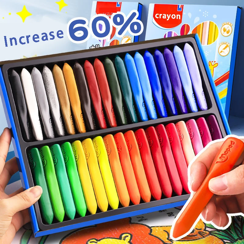 

Children do not dirty hands plastic crayon brush 12 color 18 color 24 color 36 color painting baby oil painting stick crayon