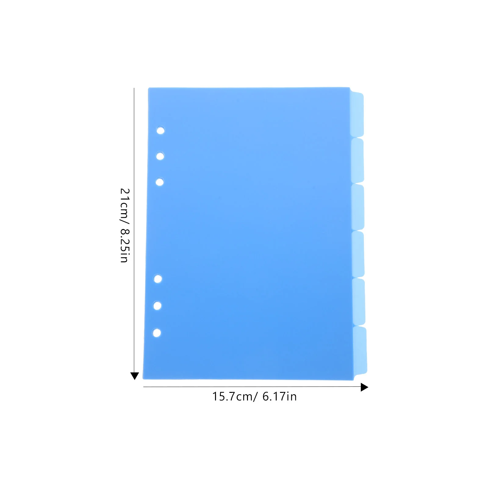 6-teilige blaue Trennseiten-Etiketten für das Notizbuch, abnehmbare Binder-Tabs, Trennblätter, Notizblock-Trennlinie