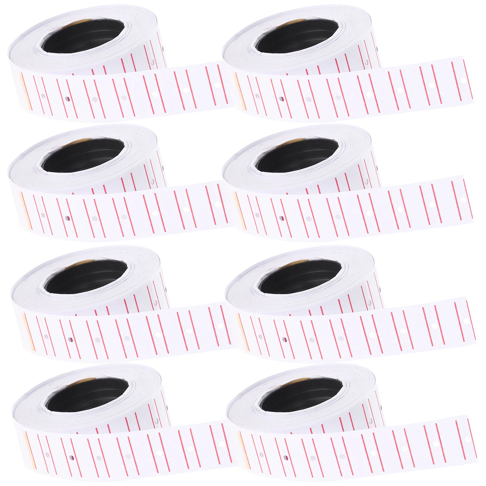 1 Roll Red Double Line Price Label Paper For Supermarket Cost Tag Machine Self Adhesive Price Marker Tape Retail Sale Signs