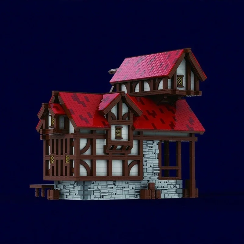3308 قطعة MOC الحداد القرون الوسطى S متجر نموذج اللبنات العمارة تجميع التعليم لعبة أطفال هدية الكريسماس عيد ميلاد #6
