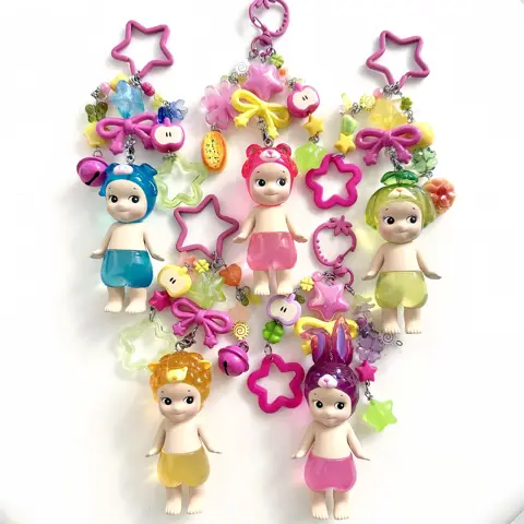 Super cute handmade Y2K  Angel Baby Candy Shop series beaded keychains and backpack charms