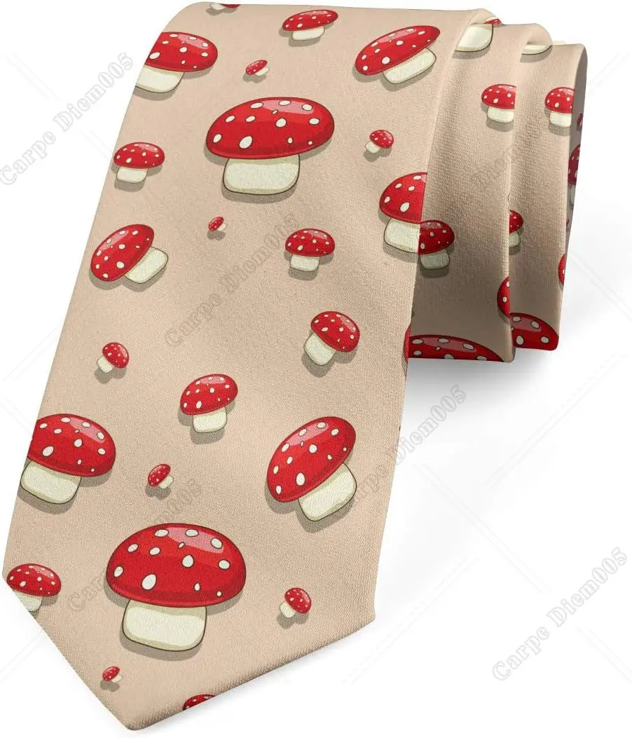 Cute Mushroon Multicolor Modern Men's Tie Print Ties for Women Shirts