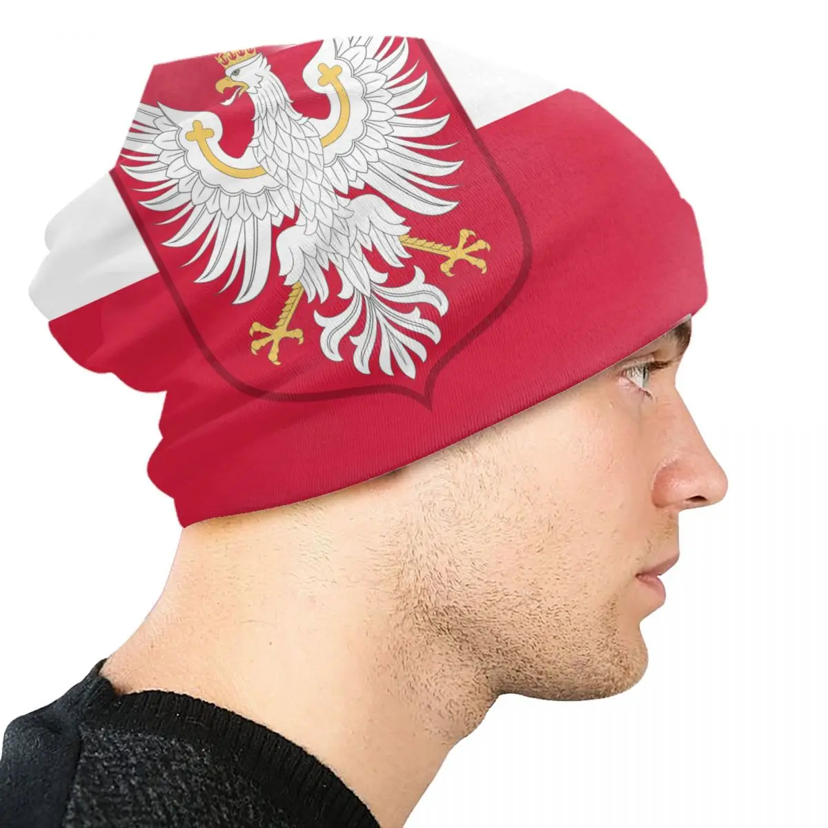 Kingdom Of Poland Flag Beanie Cap Unisex Winter Warm Bonnet Homme Knitted Hats Fashion Outdoor Ski Skullies Beanies Hats For