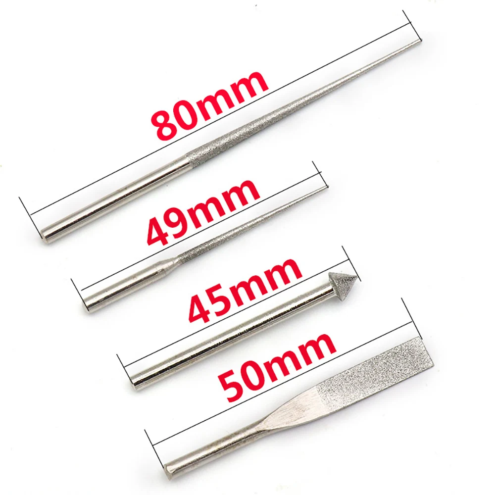 5pcs Diamond Reamer Set Diamond Bead Reamer Deluxe Handle Tipped Battery Fine Pearl Enlarge Holes for Wood Glass Stone Ceramics