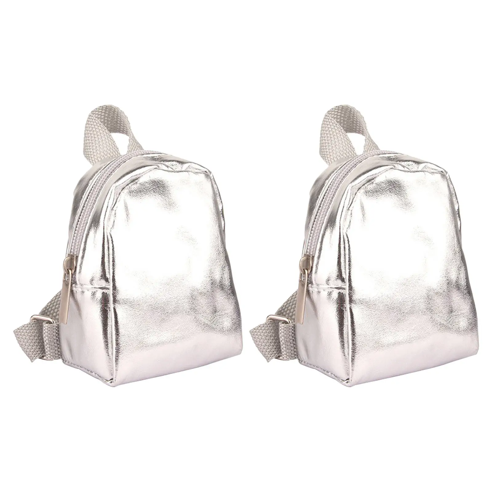 

2Pcs Miniature Backpack for Zipper School Bags Lightweight Pretend Play Accessories Tiny Backpacks Dollhouse Scenery Props