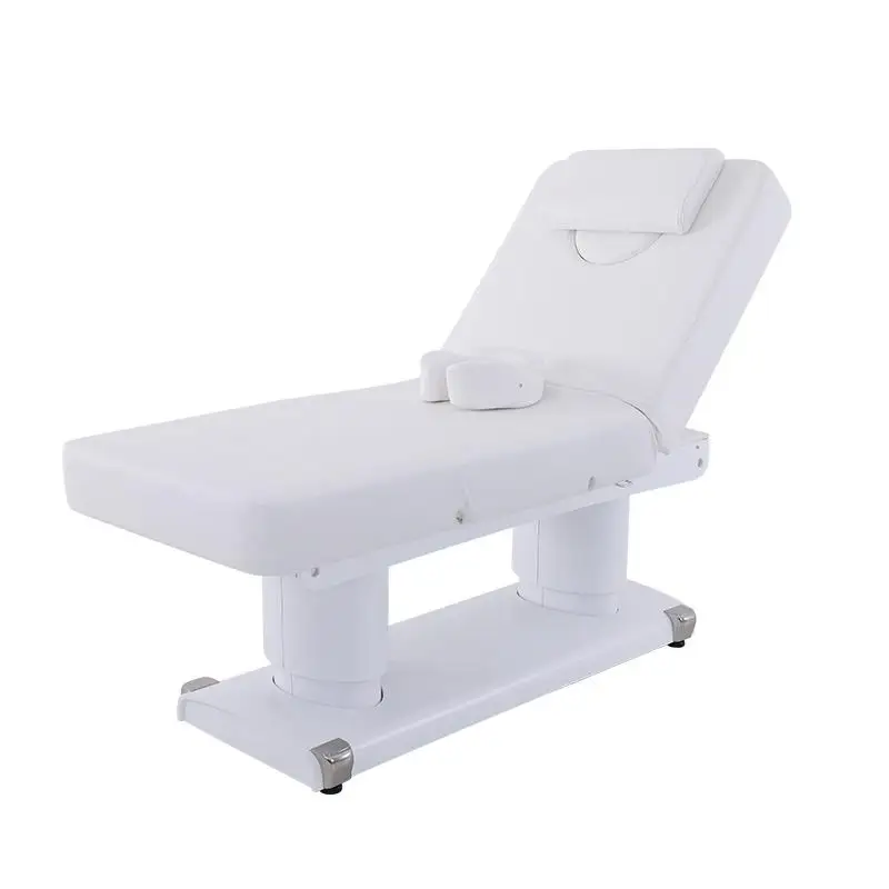 Height Adjustable Massage Bed Electric Chiropractic Table Reclining Beauty Salon Couch with Heating Mattress for Spa Center