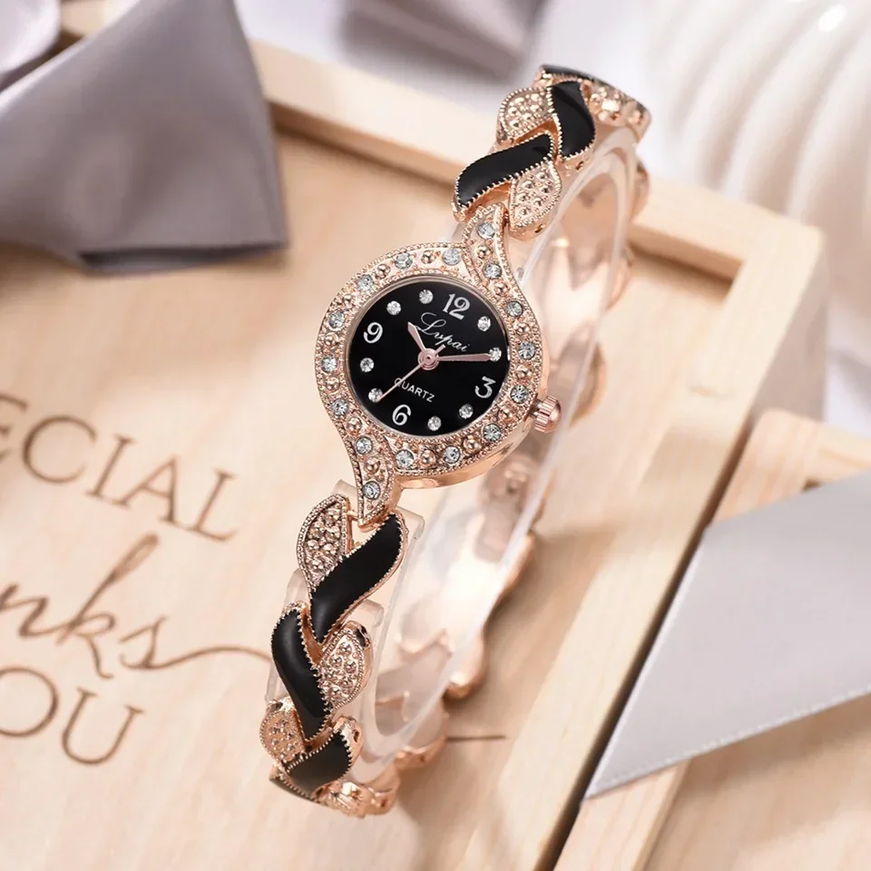 New Brand Lvpai Bracelet Watches Women Luxury Crystal Dress Wristwatches Clock Women\'s Fashion Casual Quartz Watch Reloj Mujer