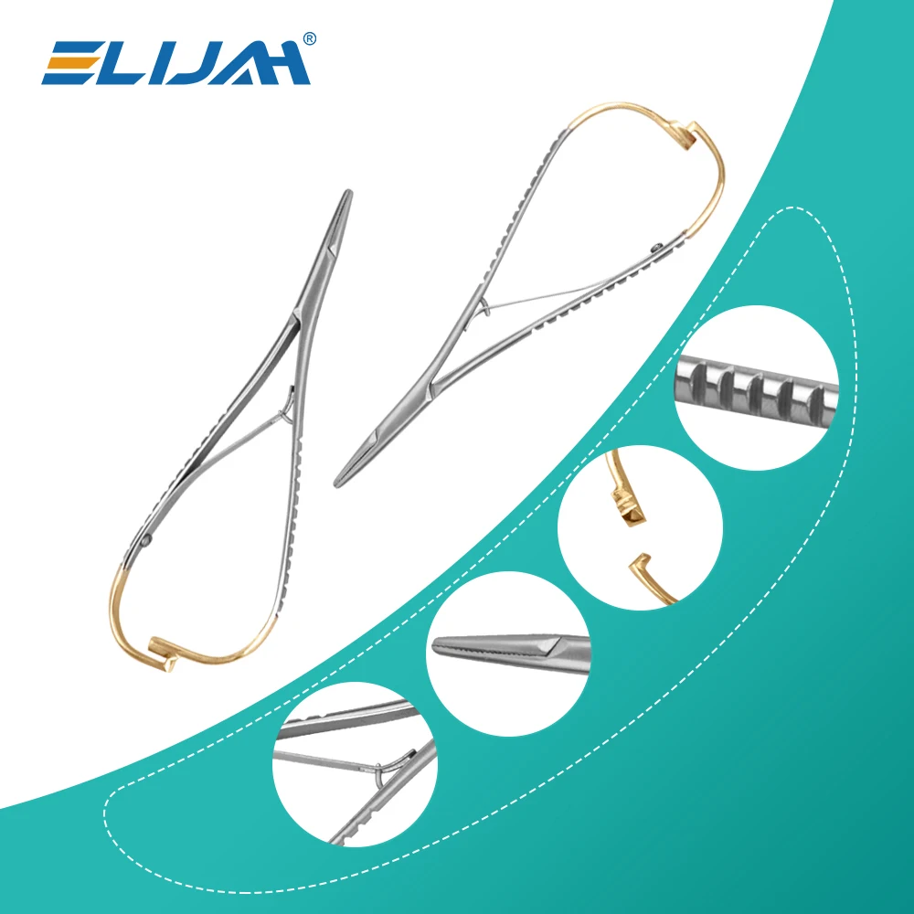 

ELIJAH Standard Dental Needle Holder Tweezers Orthodontic Instrument Dentistry Product Stainless Steel Needle Holder