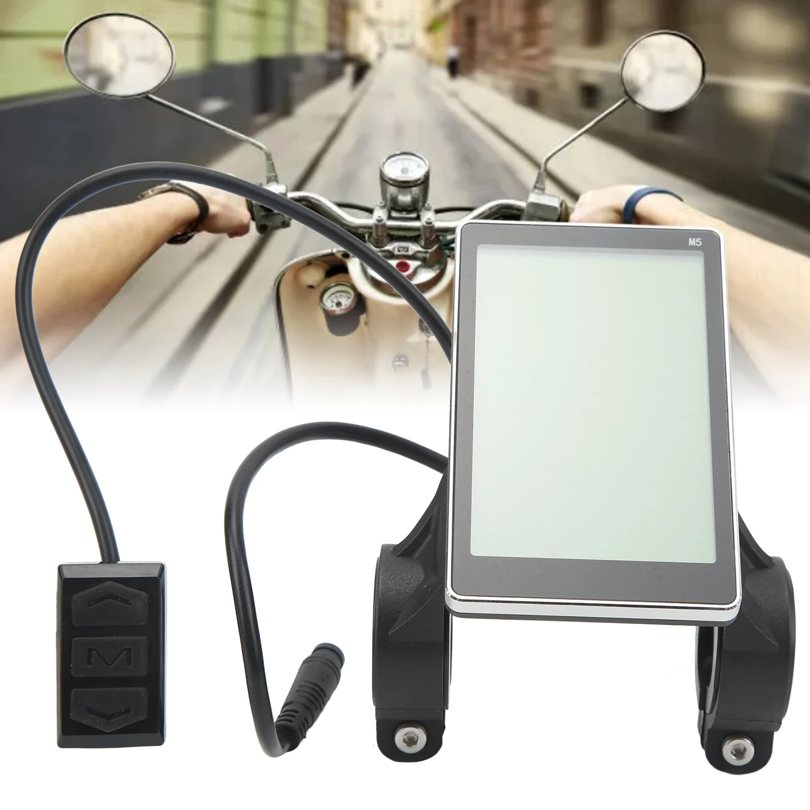 Electric Bike M5 LCD Display Waterproof Connector Panel Electric Scooter Display Panel Screen Vertical Screen Speed Controller