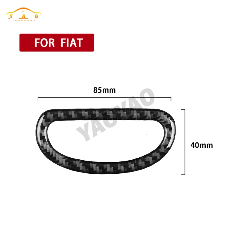  Accessories For Fiat 500L 2014-2017 Car Carbon Fiber Interior Stickers Central Floor Console Button Decorative Cover Trim