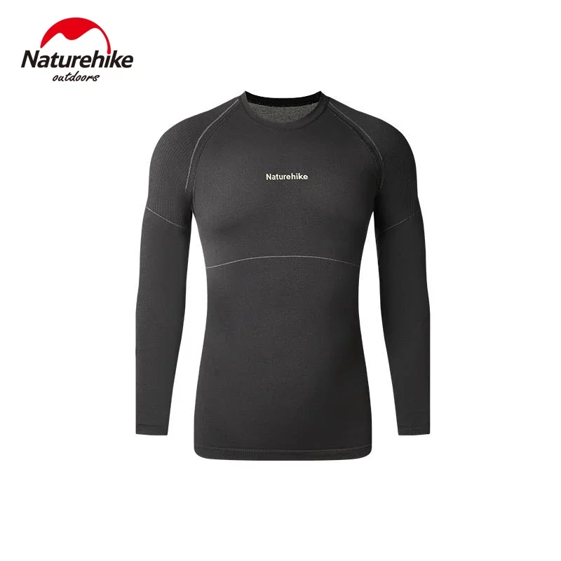 Komplet bielizny termiczne Naturehike dla mężczyzny kobiety zimowe ubrania sportowe na świeżym powietrzu szybkoschnące włókno węglowe czarne białe