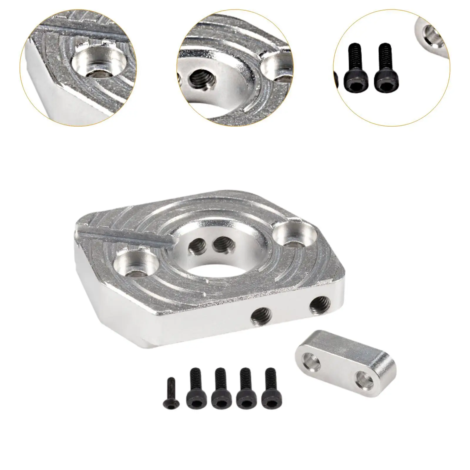 Sliding Motor Mount Plate CNC Machined Aluminum Alloy Silver Anodized Strong Tension Moto Holder for Hobbywing 5687 5690