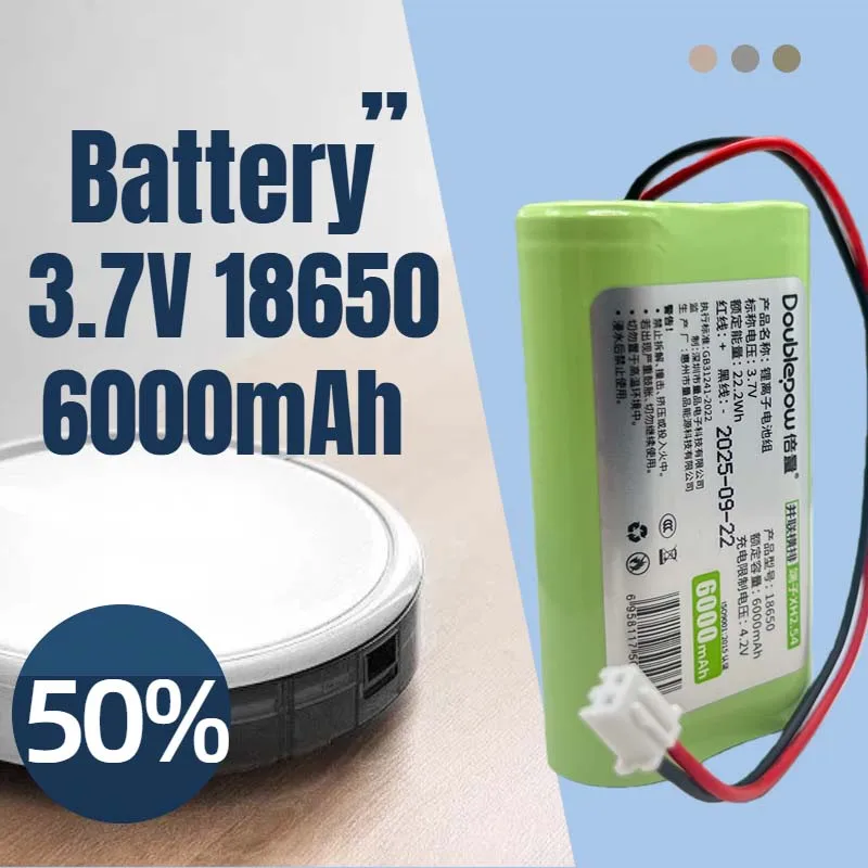 

For Monitoring Equipment Bluetooth Speaker LED Light with Protection Board 3.7V 18650 6000mAh Rechargeable Battery Pack