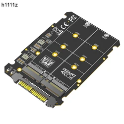 NEW M.2 to U.2 Conveter 2in1 M.2 NVMe M-Key/M.2 SATA B-Key to U2 SFF-8639 Adapter Riser Board Support 2230 2242 2260 2280 M2 SSD