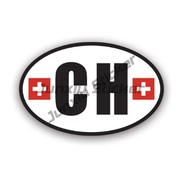 Aufkleber Aufkleber Souvenir Vinyl Auto Schild Stadt Flagge Welt Wappen Schweizer