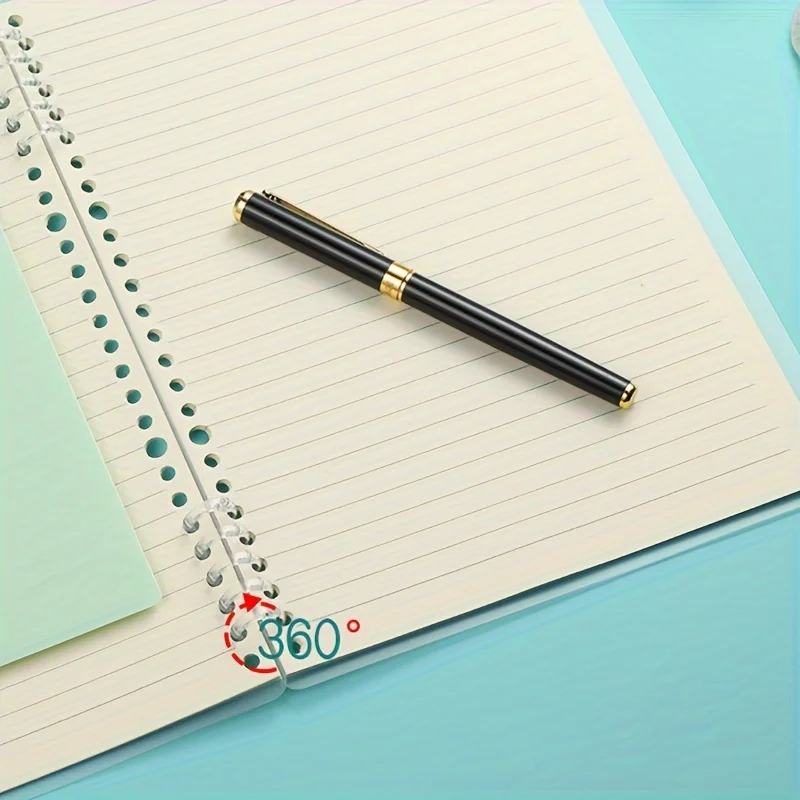 10 قطعة من الموثق المقطعي ذو 5 فتحات في Morandi لمخطط DIY، مجلدات حلقة دفتر الملاحظات البلاستيكية للوازم المكتبية للطلاب في المدرسة