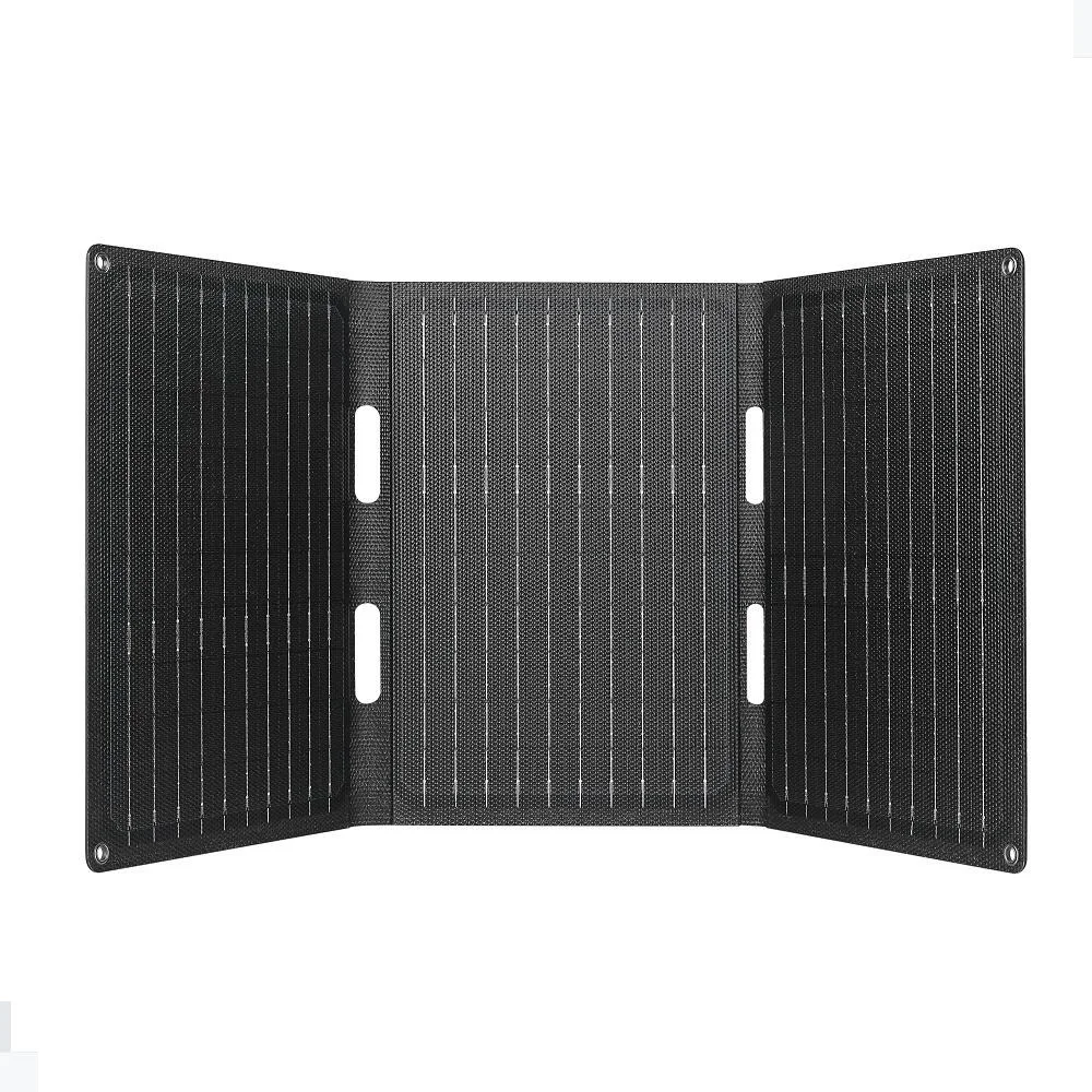 60W 18V /12V/5V Fodable Solar Charger ETFE Solar Panel Charger USB/Type-c /DC Ouput For Mobile Phone Power Blank Battery Charger