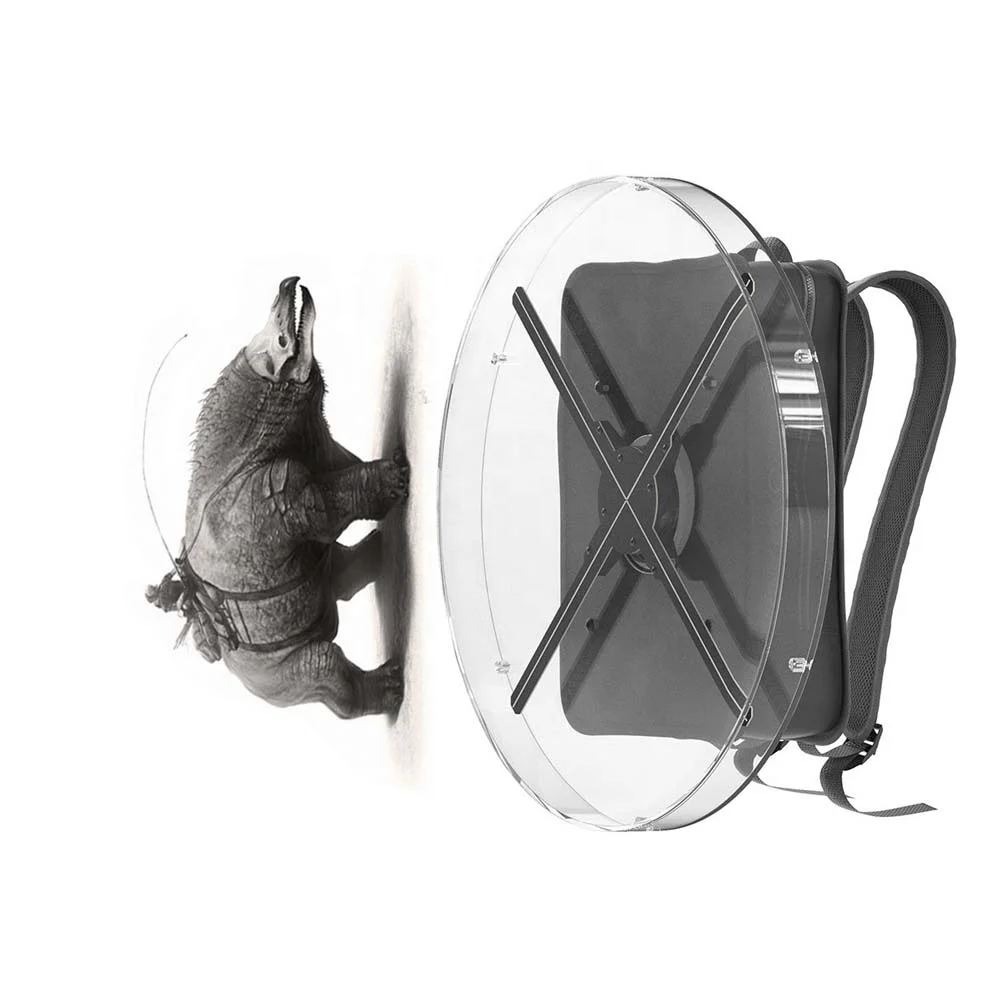 TOP 3D Holographic Projector Display Led Fan Backpack 3D Animated Advertising Hologram Led Fan Backpack 52cm With 16G SD Card