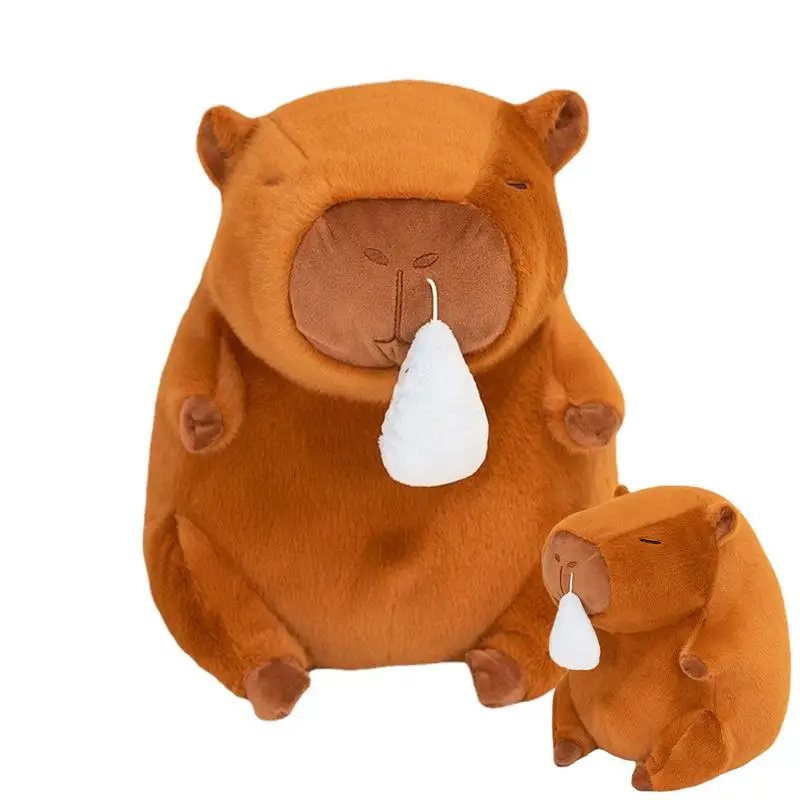 Cartoon Capybara Plush Toy Pillow Capybara Toy Soft And Runny Nose Capybara Plushie Dolls 33cm Throw Pillow For Sofa Home Decor