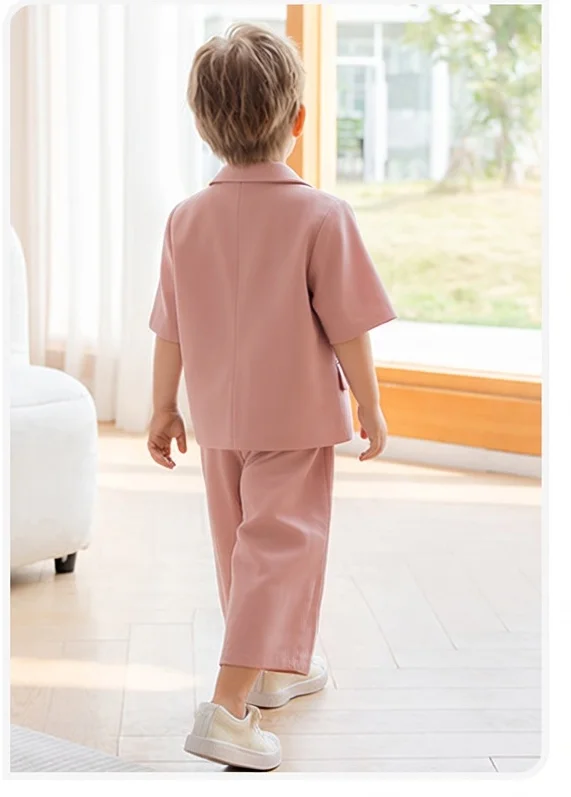 Children's Suit Dress British Style Gentleman Flower Girl Performance Suit Boy Piano Host Recitation Event Suit