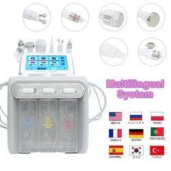 6 in1 Hydro Water Oxygen Jet Peel Machine Oxy Spray macchina per il viso pulizia RF Lifting dermoabrasione cura della pelle dispositivo di bellezza Spa